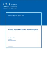 Income Support Policies for the Working Poor