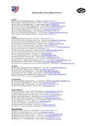 Mountain Host Units & Representatives