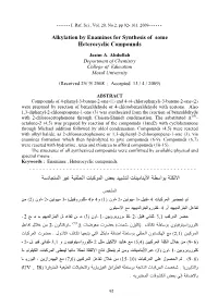 Alkylation by Enamines for Synthesis of Some Heterocyclic Compounds ﻴﺩ