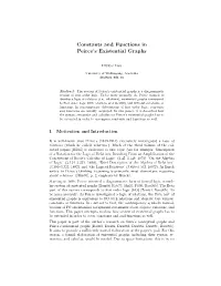Constants and Functions in Peirce's Existential Graphs