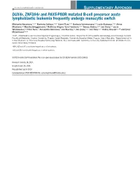 Dux4r, Znf384r and PAX5-P80R Mutated B-Cell Precursor Acute