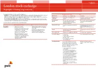 London Stock Exchange Highlightspwc Asset of and Listing Wealth Requirements Management