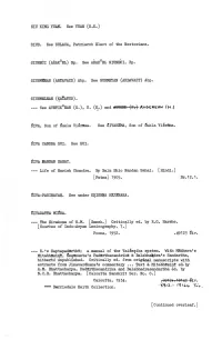 P. ) AV Gereaw (M.) Hitherto Unpublished. Critically Ed. From