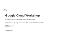Google Cloud Workshop