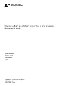 How Does High Growth Look Like in Theory and Practice? Netnographic Study