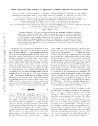Light Scattering from Solid-State Quantum Emitters: Beyond the Atomic Picture