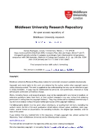 Middlesex University Research Repository an Open Access Repository Of