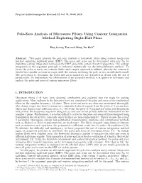 Pole-Zero Analysis of Microwave Filters Using Contour Integration Method Exploiting Right-Half Plane
