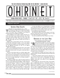 The Ohr Somayach Torah Magazine on the Internet • O H R N E T Shabbat Parshat Miketz - Chanuka • 2 Tevet 5763 • Dec