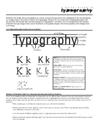 Typographya Quick Lesson In