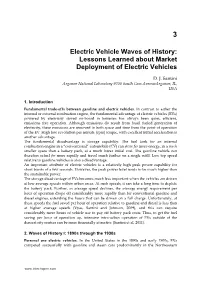 Lessons Learned About Market Deployment of Electric Vehicles