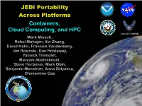 Portability: Containers, Cloud
