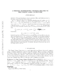 A Periodic Isoperimetric Problem Related to the Unique Games Conjecture