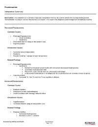 Fructosamine Interpretive Summary