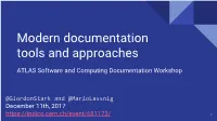 Modern Documentation Tools and Approaches