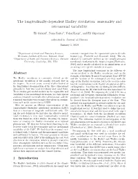 The Longitudinally-Dependent Hadley Circulation: Seasonality and Interannual Variability