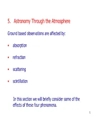 5. Astronomy Through the Atmosphere
