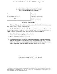 AFFIDAVIT of SERVICE I, Gregory A. Lesage, Depose and Say That I Am