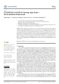 COVIDTAS COVID-19 Tracing App Scale—An Evaluation Framework