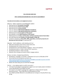 Example Communications and Engagement Actions