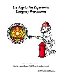 LAFD - Emergency Preparedness Bookletjanuary 2007 Edition PAGE 1 EMERGENCY PREPAREDNESS