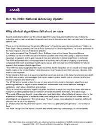 National Advocacy Update Why Clinical Algorithms Fall Short on Race