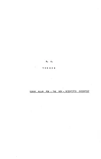 T H E S I S EDGAR ALLAN POE I THE