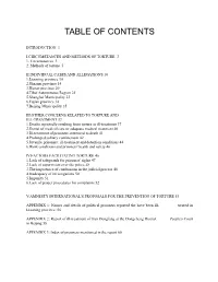 Table of Contents