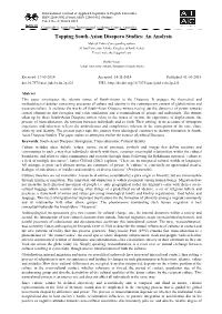 Tapping South-Asian Diaspora Studies: an Analysis