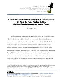 A Secret Vice: the Desire to Understand J.R.R