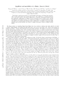 Equilibria and Instabilities of a Slinky: Discrete Model
