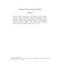 Introduction to Hodge Theory