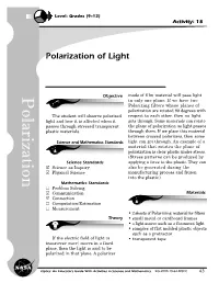 Polarization of Light