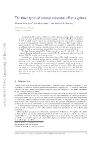 The Three Types of Normal Sequential Effect Algebras