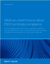 What You Need to Know About PSD2 Certificate Compliance
