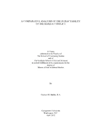 A Comparative Analysis of the Intractability of the Basque Conflict