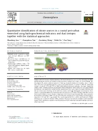 Quantitative Identification of Nitrate Sources in a Coastal Peri-Urban Watershed Using Hydrogeochemical Indicators and Dual Isot