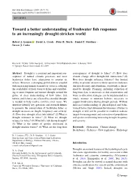 Toward a Better Understanding of Freshwater Fish Responses to An