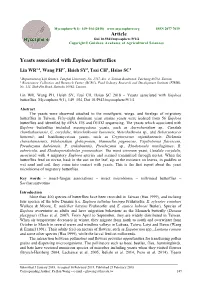 Yeasts Associated with Euploea Butterflies