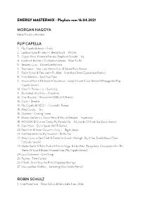 ENERGY MASTERMIX - Playlists Vom 16.04.2021