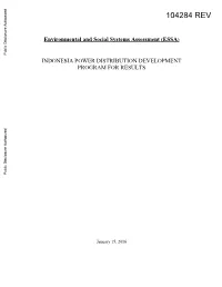 ESSA) Public Disclosure Authorized INDONESIA POWER DISTRIBUTION DEVELOPMENT PROGRAM for RESULTS Public Disclosure Authorized Public Disclosure Authorized