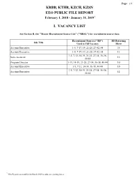 Ii. Master Recruitment Source List ("Mrsl")
