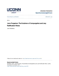 The Evolution of Compurgation and Jury Nullification Notes