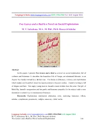 Two Leaves and a Bud Is a Novel on Social Exploitation