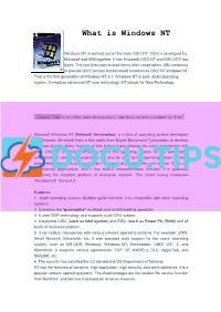 What Is Windows NT