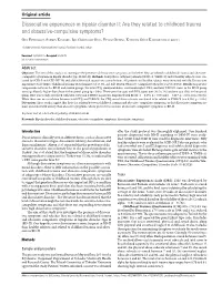 Dissociative Experiences in Bipolar Disorder II: Are They Related to Childhood Trauma and Obsessive-Compulsive Symptoms?