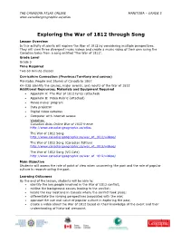Exploring the War of 1812 Through Song