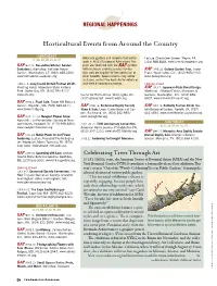 Horticultural Events from Around the Country