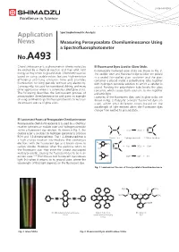 Measuring Peroxyoxalate Chemiluminescence Using a Spectrofluorophotometer No.A493