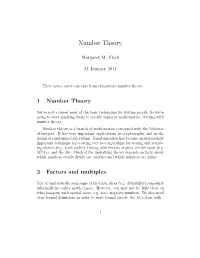 Number Theory